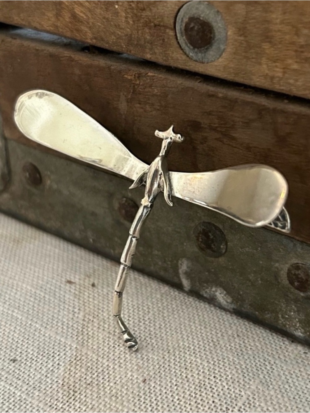 Large Sterling Insect Brooch